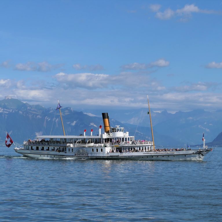 Retour du vapeur « Montreux » en navigation le 21 août